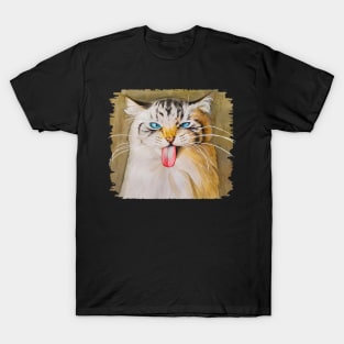 The watercolor cat T-Shirt